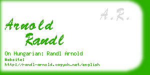 arnold randl business card